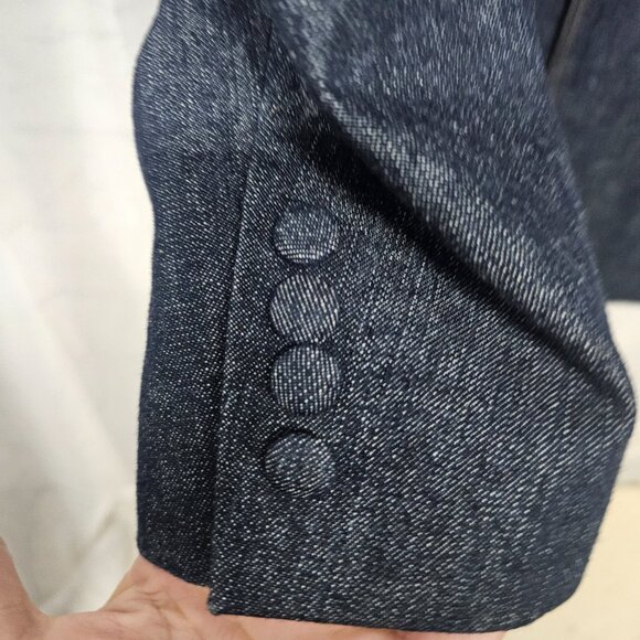 Milano Moda Denim Blazer Coat Blue Western Casual Unisex 46L - Picture 3 of 11